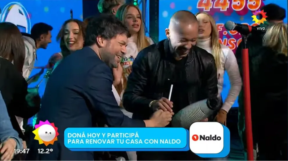 El punto alto de la participación de la marca fue el sorteo “Renová tu casa con Naldo”. | Foto programa especial Sol Para los Chicos