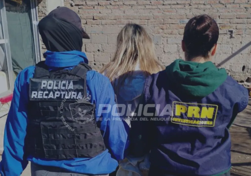 La joven fue detenida en un domicilio de Cipolletti. (Foto Policía de Neuquén)