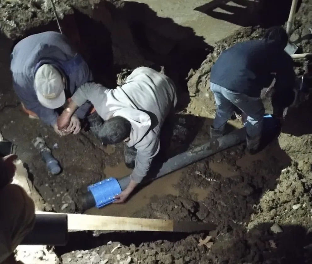 El corte se produjo a unos 500 metros de la planta potabilizadora (Imagen gentileza)