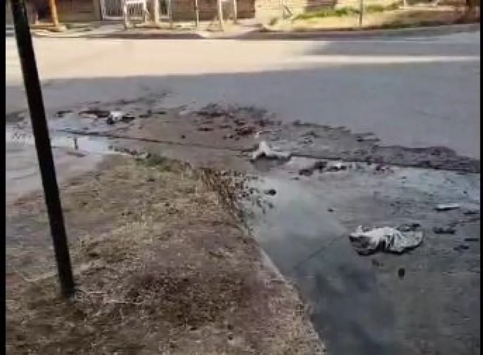 Vecinos del barrio San Lorenzo, en la intersección de las calles Castelo y Río Gallegos, expresaron su enojo por la falta de mantenimiento en el sector. | Foto gentileza vecina del lugar
