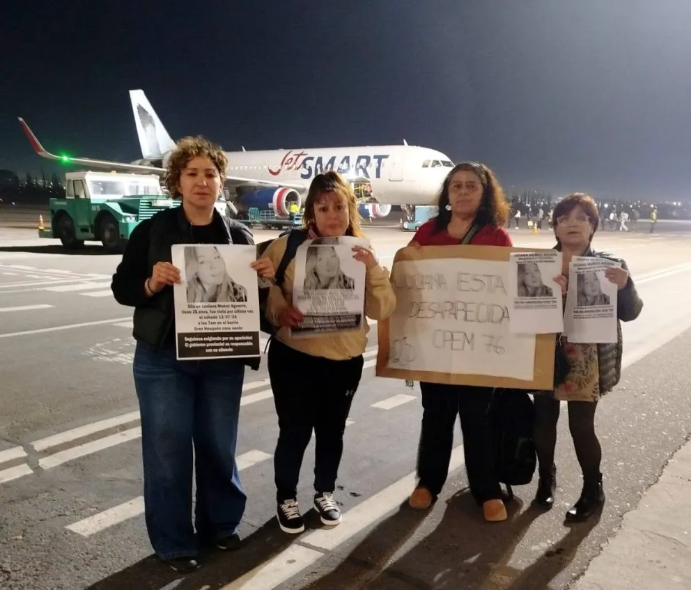 La familia de Luciana viajó a Buenos Aires para nacionalizar el reclamo por la aparición de la joven. Foto: gentileza.