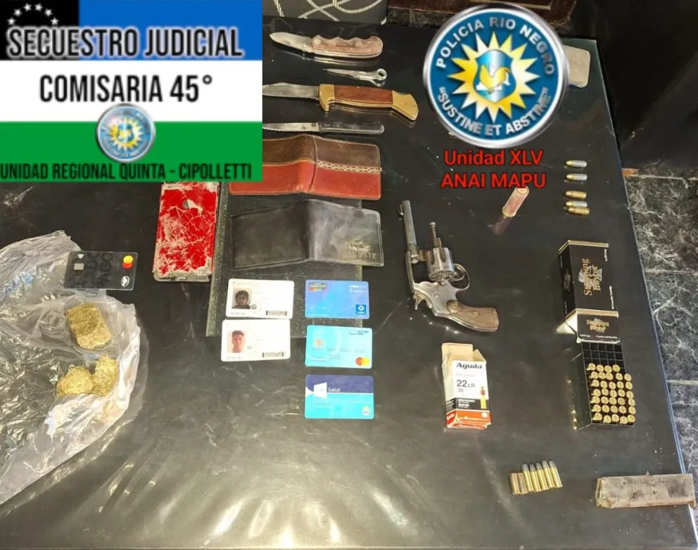 La diligencia estuvo vinculada a una causa por abuso de armas. | Foto gentileza Policía Rio Negro