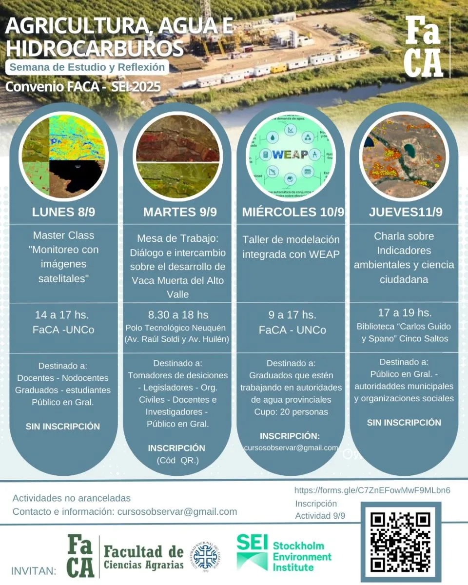 cronograma de actividades en la Facultad de Ciencias Agrarias