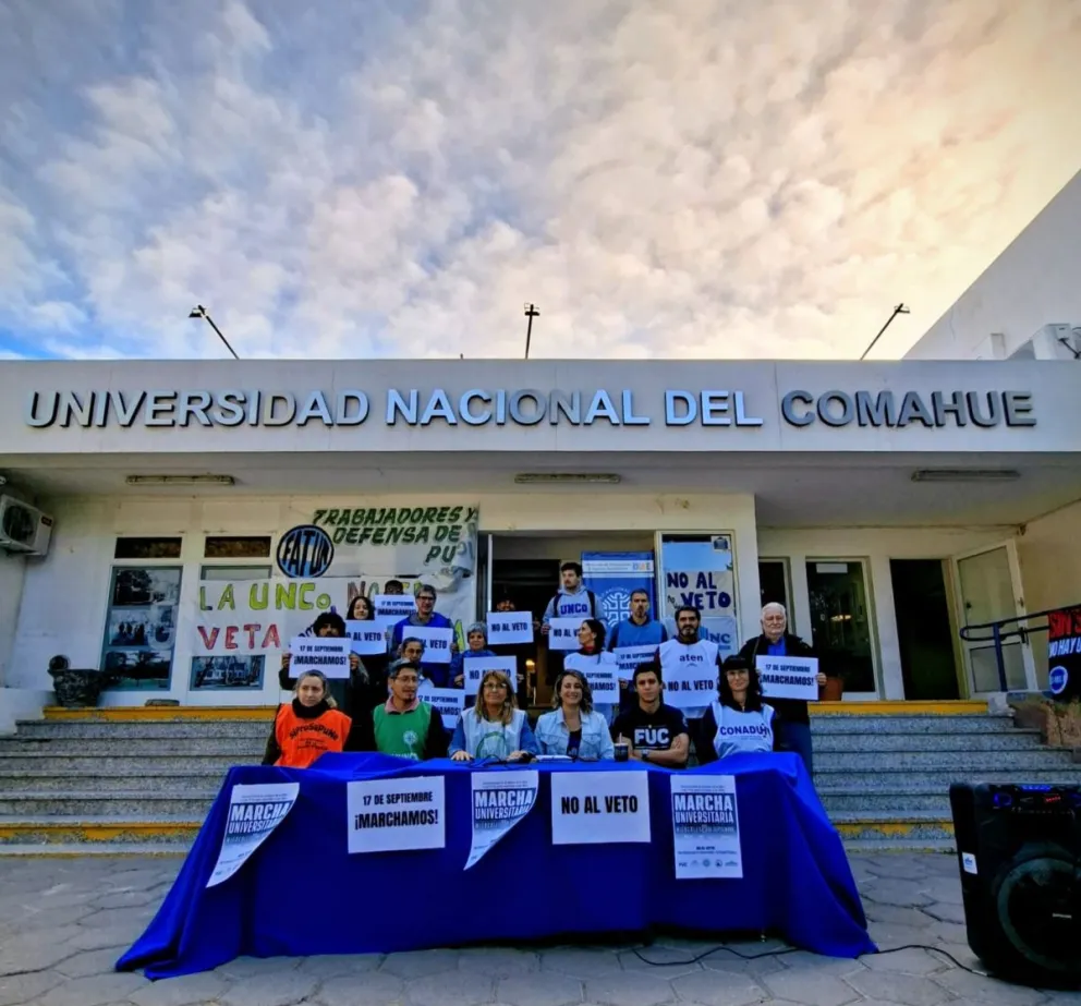La marcha del miércoles sigue en pie, esperando rechazar el veto. (Foto ADUNC)
