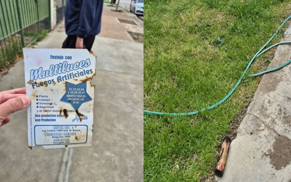 En el lugar había una gran cantidad de pirotecnia sonora, prohibida por ordenanza. Foto: Gentileza