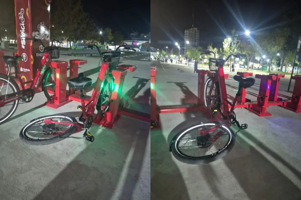 Así quedaron las bicicletas a minutos de ser habilitadas tras los arreglos y mejoras. (Foto gentileza)