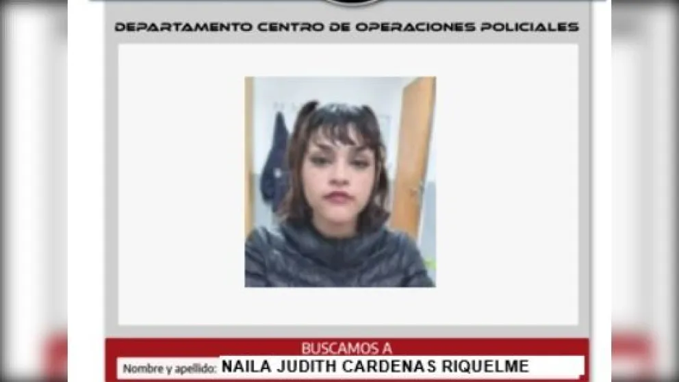 Naira falta de su casa desde el sábado pasado y se desconoce su paradero. Foto: Policía de Neuquén.