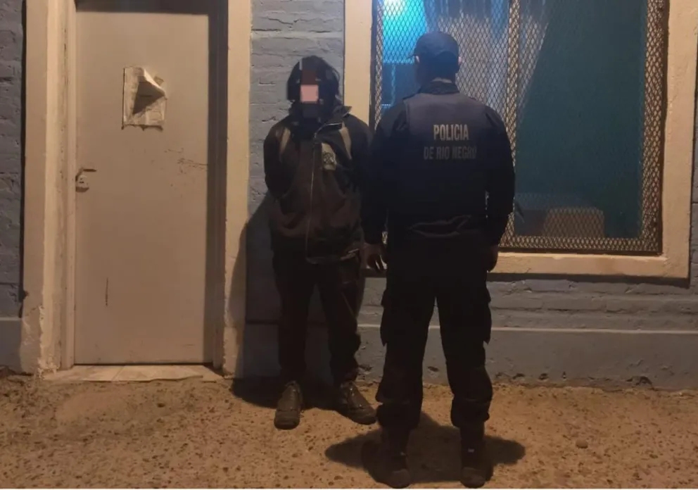 El sujeto fue detenido luego de robar varios elementos del comercio "Lo de Lucho". Foto: Policía Río Negro.