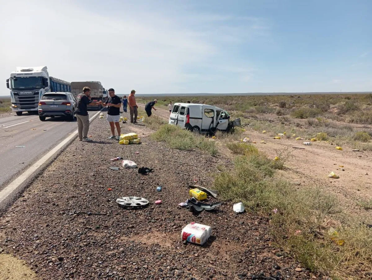 El choque se registr&oacute; cerca de las 14 hs.  Foto Radio G&eacute;nesis