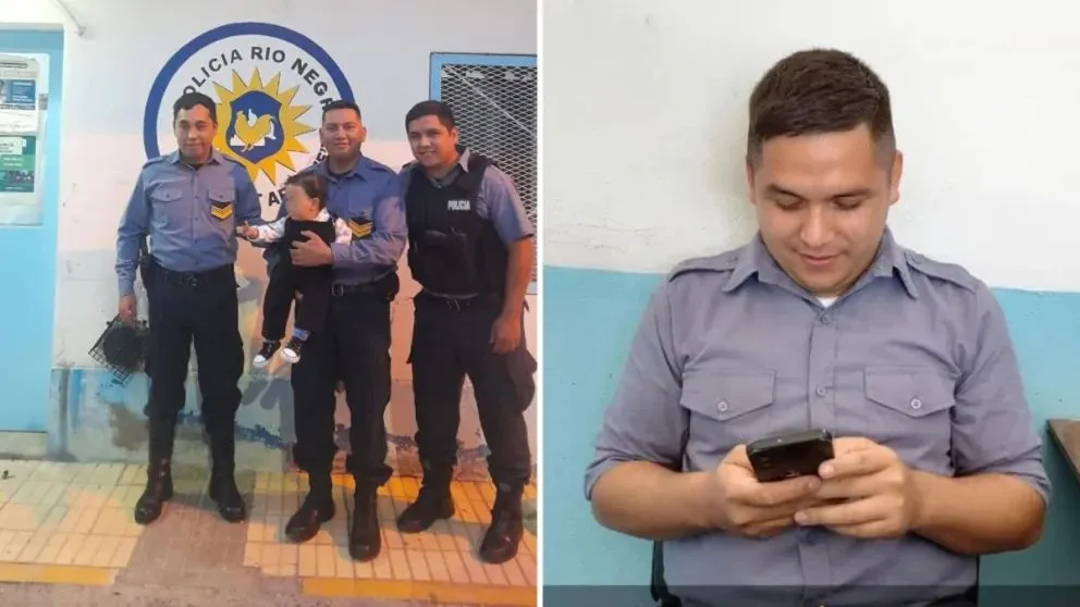 La bebé no respiraba y el cabo Parada volvió a actuar con rapidez. (Foto)