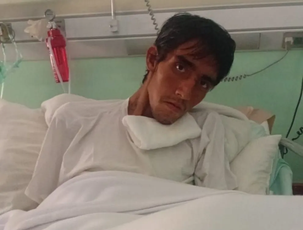 Diego está "despertando" del coma farmacológico, tras la ingestión de nafta. Su madre asegura que lo obligaron a tomarla "para callarlo". Foto: gentileza.