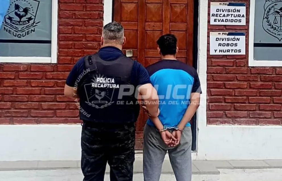 El sujeto está imputado de dos intentos de homicidio. En uno de los casos hirió de dos balazos a la suegra. Foto: Policía de Neuquén.