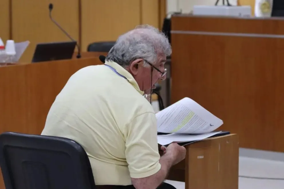 El perito médico Felipe Diniello expuso su reconstrucción técnica sobre los minutos críticos posteriores a la cirugía.” Foto: Tania Domenicucci ANR