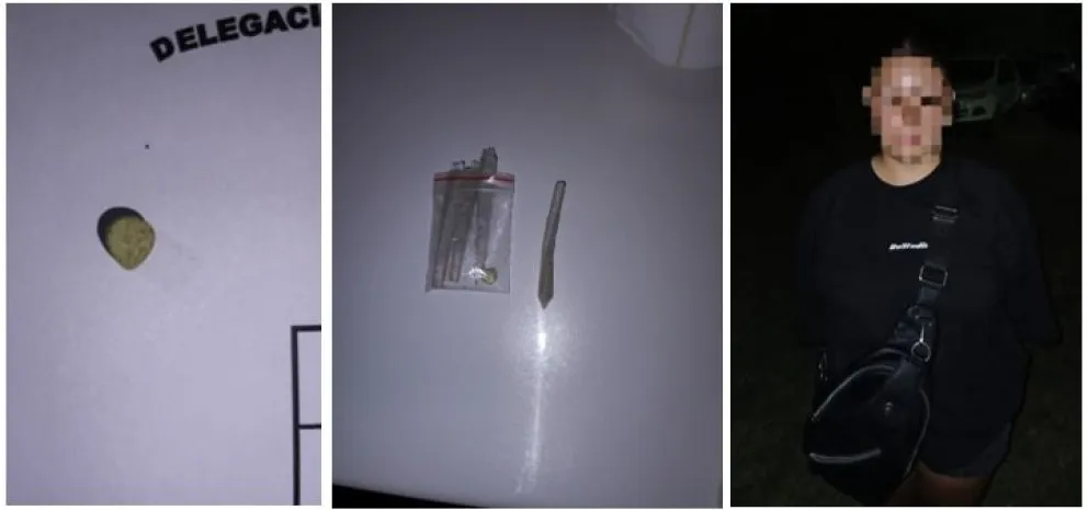 El procedimiento se realizó alrededor de la 1:30, en el marco de tareas preventivas que se desarrollaban en el lugar. Foto policia Río Negro