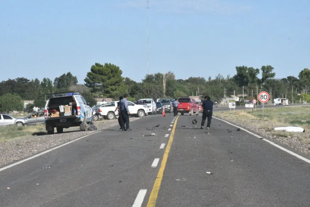 Un siniestro fatal se registró entre las localidades de Darwin y Choele Choel, sobre la Ruta nacional 22. Foto: gentileza