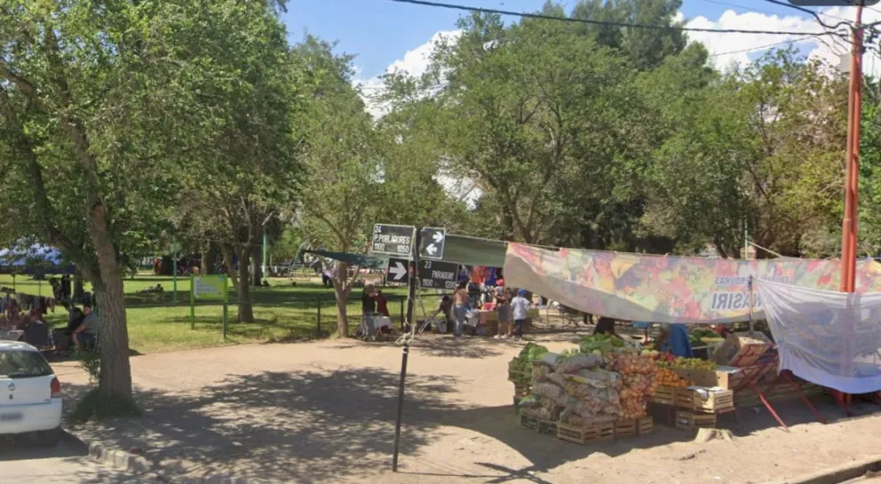 Uno de los robos se produjo en diciembre del 2025 a una feriante de la Plaza Don Bosco. Foto gentileza