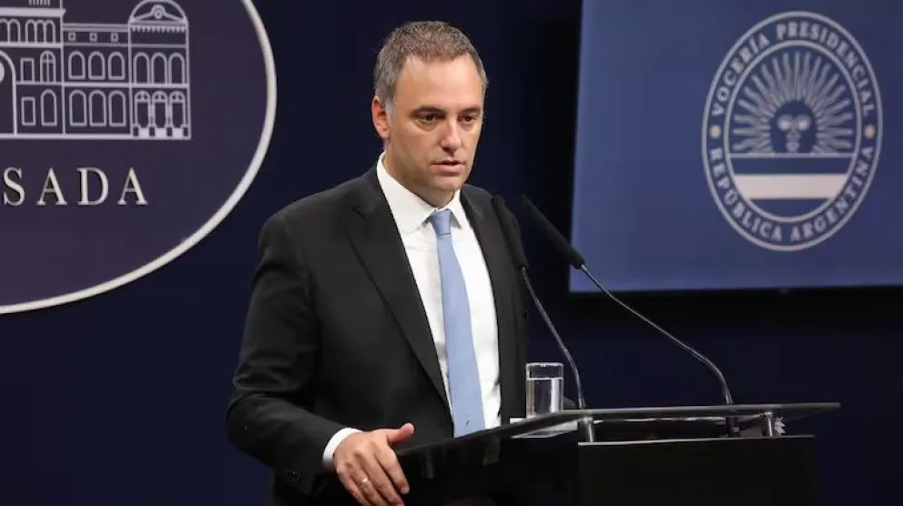 El jefe de Gabinete, Manuel Adorni. 