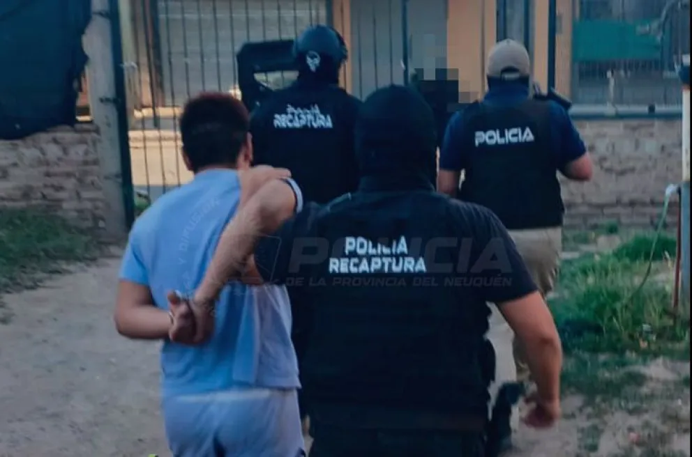 Muñoz fue detenido esta madrugada. Se había fugado durante un traslado al hospital. Foto: Policía de Neuquén.