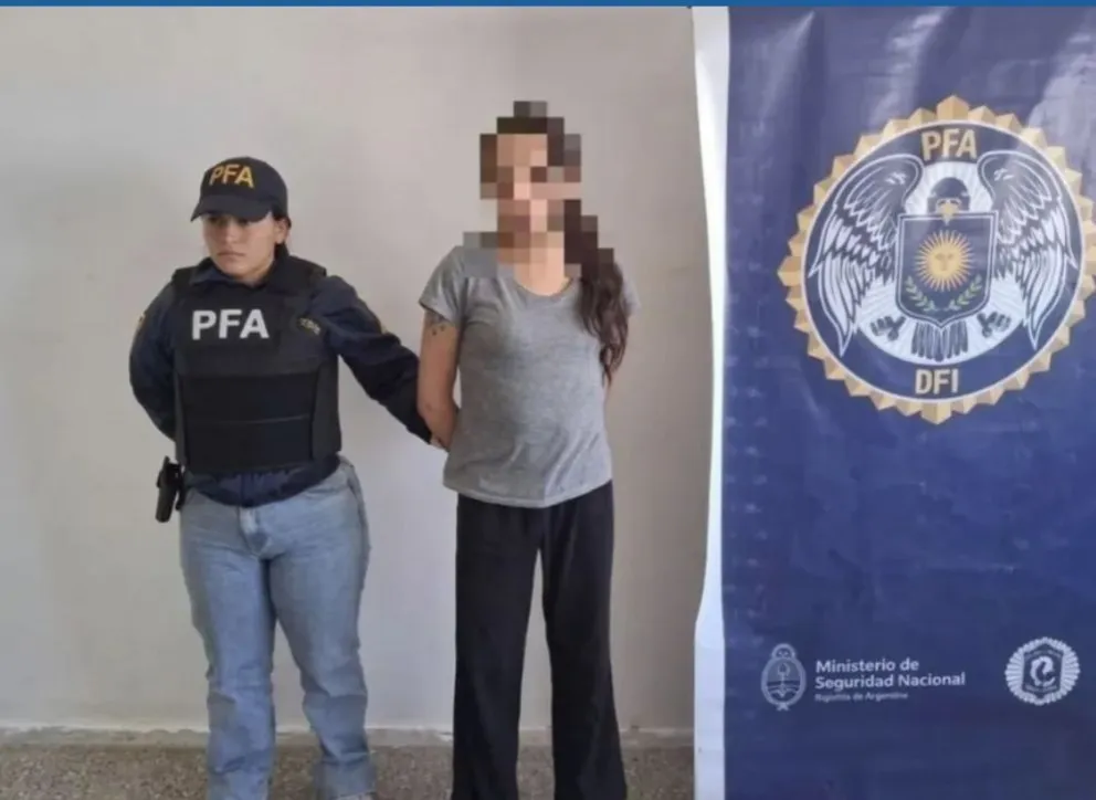 La mujer esta acusada de varios delitos entre ellos delitos contra la integridad sexual y violaciones a la ley de armas. Foto gentileza Policía Federal 