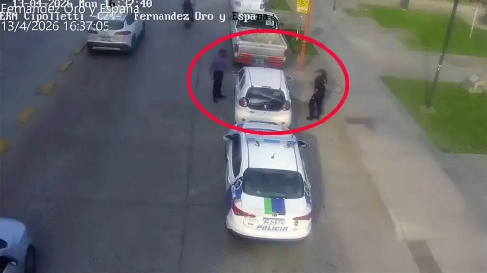 Las cámaras de seguridad y el uso de un software específico permitieron identificar rápidamente a un vehículo que tenía pedido de secuestro desde hace cuatro años. Foto: captura de pantalla.