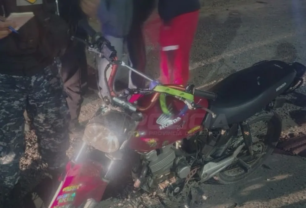 La moto Honda Titán tenía la numeración del motor adulterada. Foto: Policía de Neuquén.