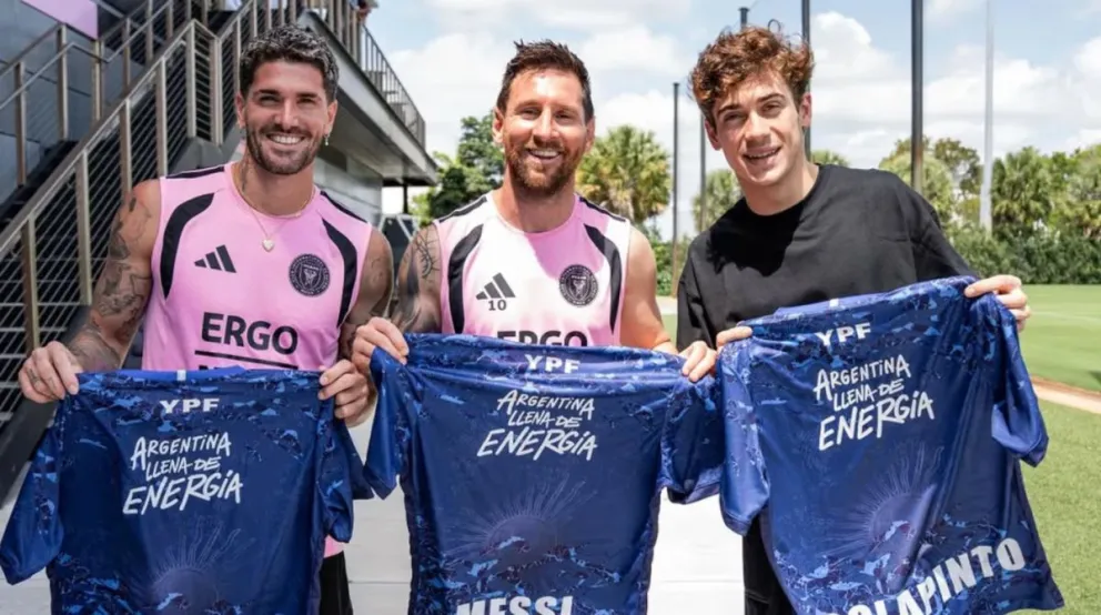 Rodrigo De Paul, Lionel Messi y Franco Colapinto se reunieron en Estados Unidos. 