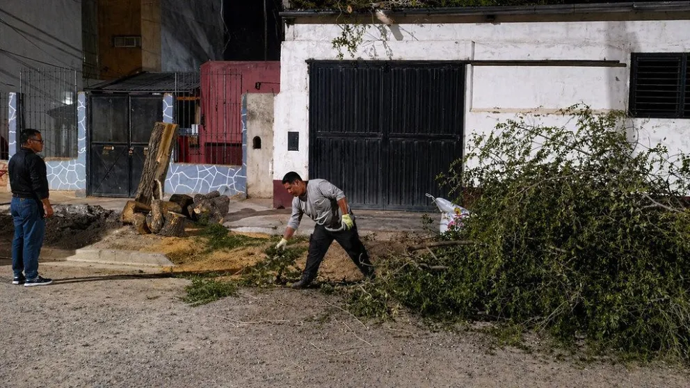 Tras el temporal de viento, Desde Protección Civil indicaron que hoy continuarán recorriendo la ciudad y brindando respuesta a los vecinos. Foto gentileza Prensa Municipalidad Cipolletti