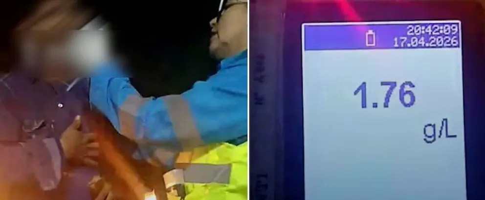 El conductor fue demorado en la Ruta 7 tras registrar 1,76 g/L en sangre; su auto quedó secuestrado y su registro retenido / imagen gentileza