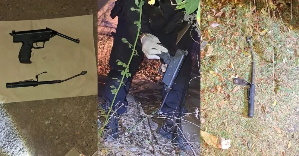 Los efectivos de la Subcomisaría 79° secuestraron los elementos peligrosos que los jóvenes / imagen gentileza