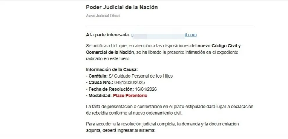 falsas notificaciones judiciales