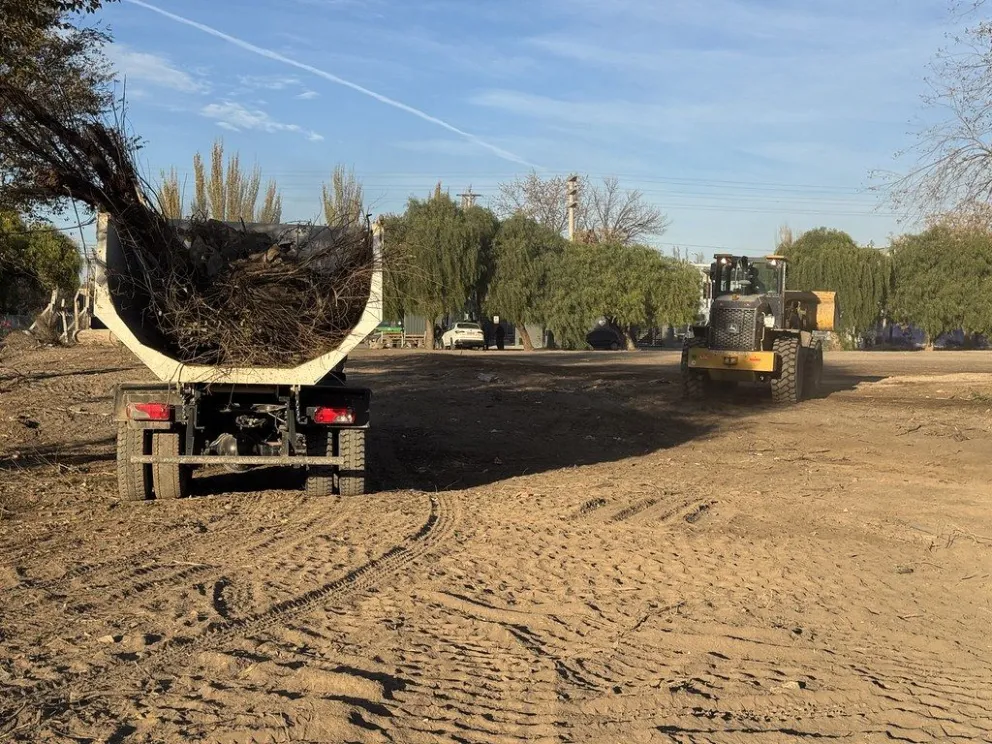 Las obras comenzaron cuando lograron reubicar  a las familias que estaban en el predio. Foto gentileza