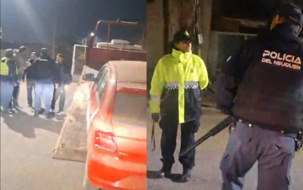 No lo podían creer: el conductor de la grúa y un registro poco profesional. Fue el récord de una prueba de alcoholemia en ese sector. Foto: Centenario Digital.