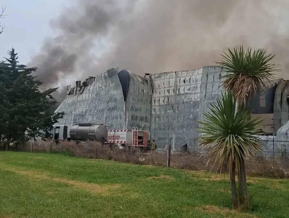 A días del incendio del depósito de La Anónima, continúan las restricciones y los trabajos en el predio afectado. Foto archivo