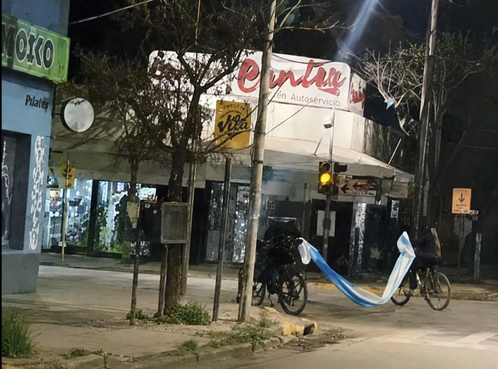 El robo ocurrió después de los festejos por el triunfo de la selección Argentina en el mundial. Foto captura video gentileza