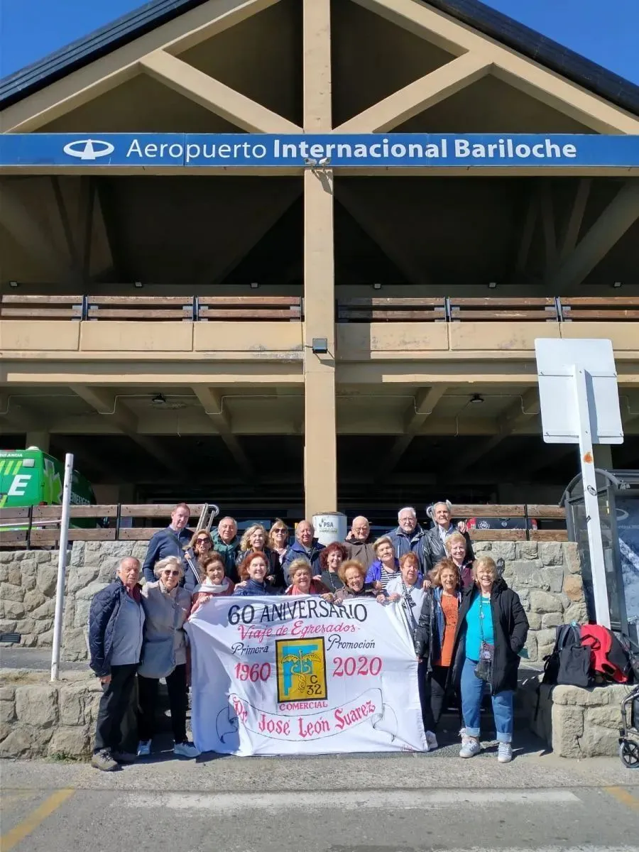 En el aeropuerto de Bariloche.