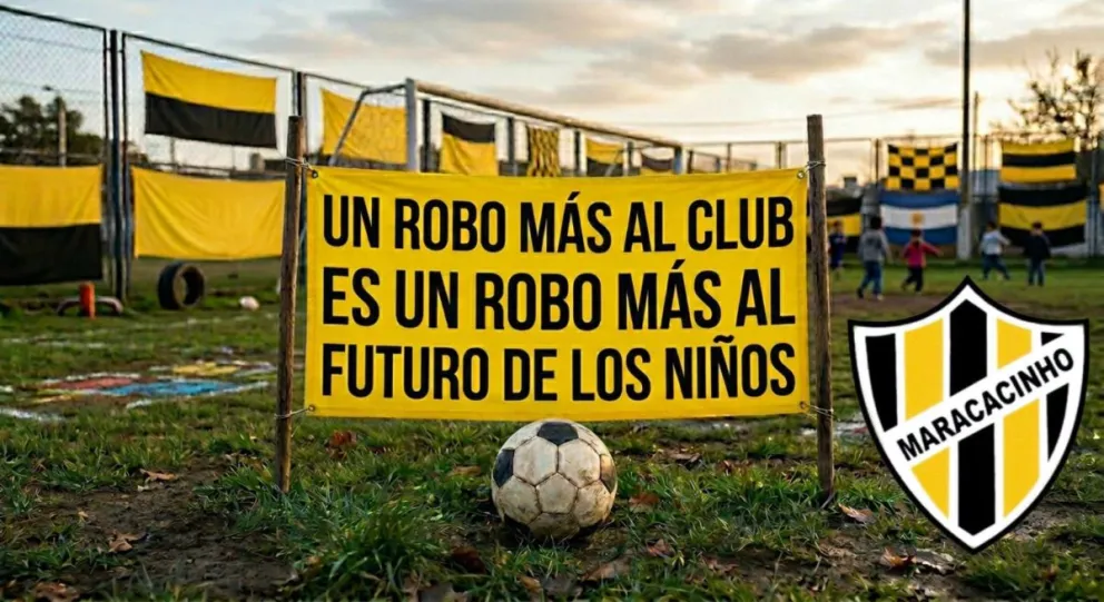 ntre los elementos sustraídos hay materiales de trabajo, equipamiento para obras y elementos destinados a las actividades de los niños. Foto redes sociales del Club Maracacinho