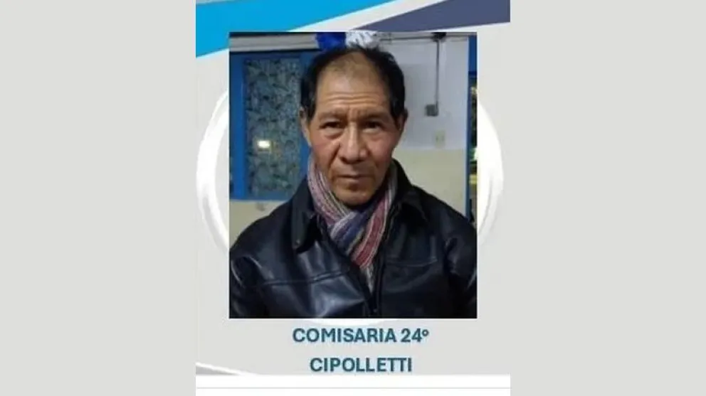 El hombre fue visto por última vez tras retirarse del Hospital Viejo al mediodía y desde entonces no volvió a su domicilio, donde convive con su tía de 82 años. Foto Policia Rio Negro