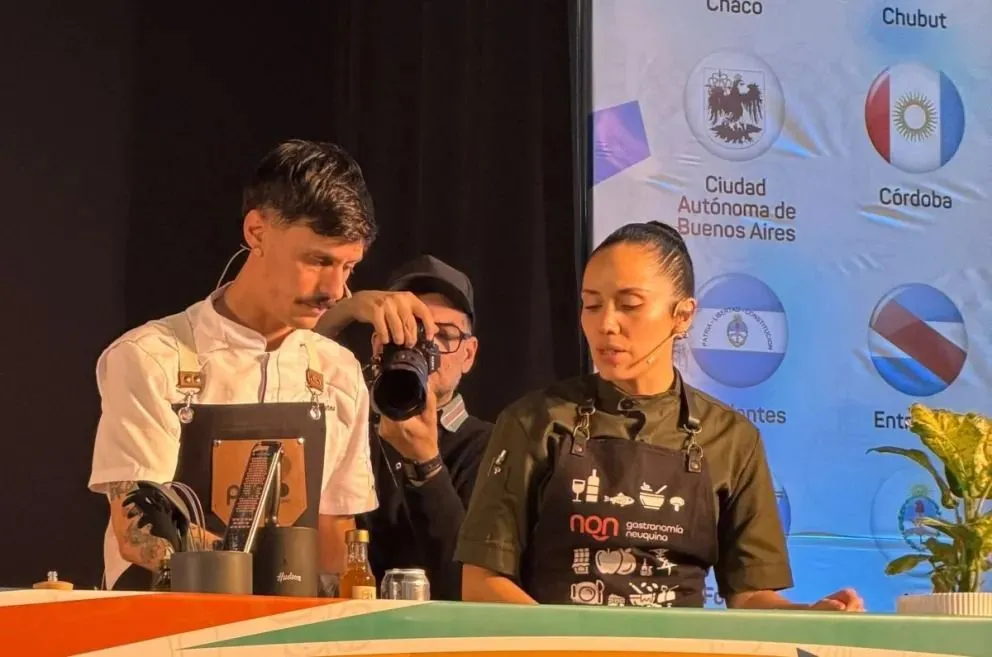 Lucas Mateu, en la feria Caminos y Sabores. Imágenes gentileza.