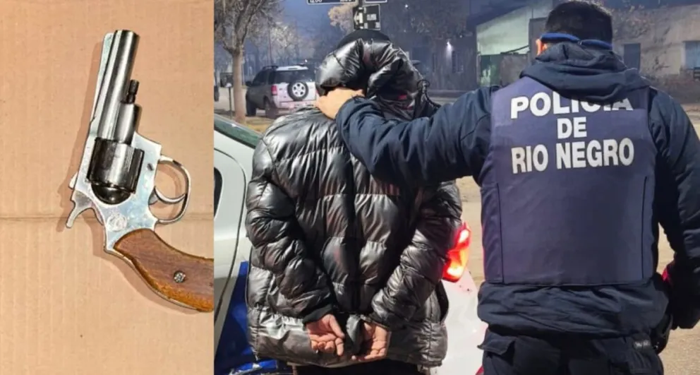 El hombre, de 26 años, quedó detenido por portación ilegal de arma de fuego. Foto gentileza