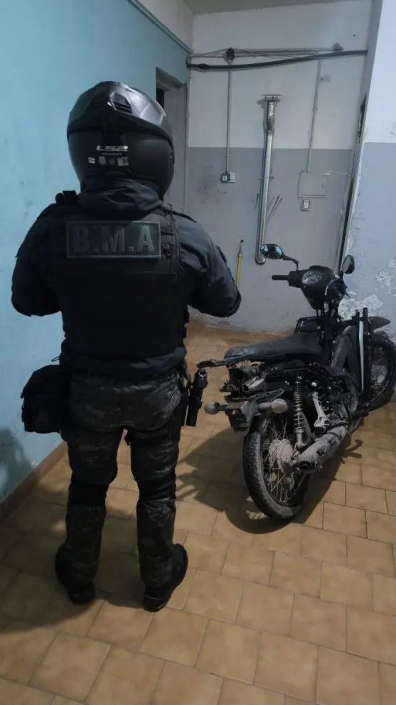 La motocicleta de 110 cc no tenía chapa patente/ imagen gentileza