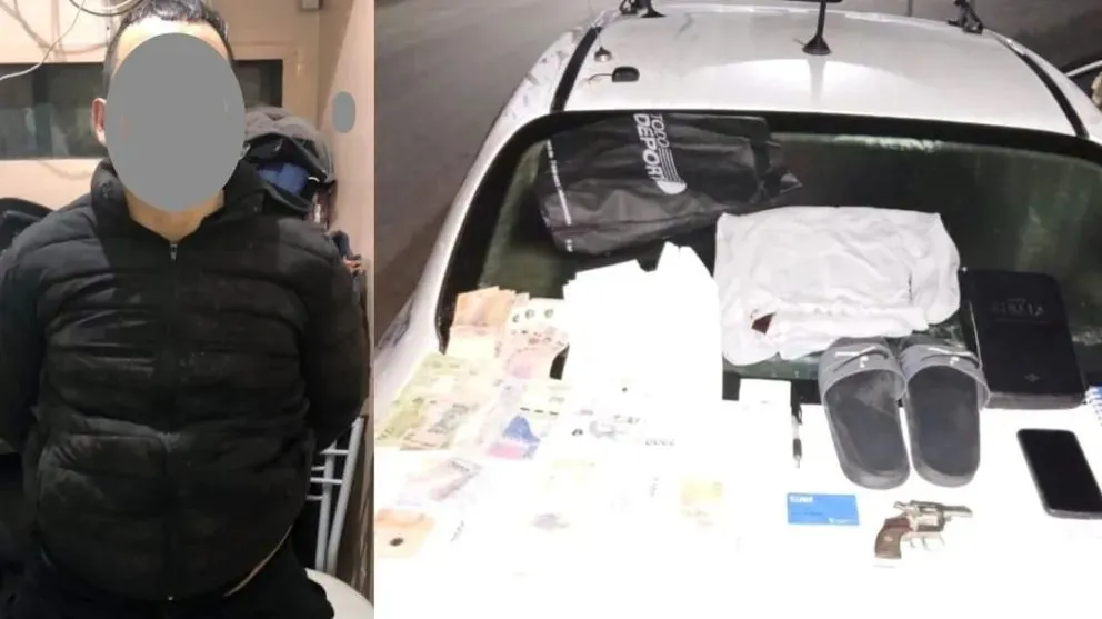 El sujeto fue detenido poco después del violento asalto. Le formularon cargos por robo y uso de armas. Foto: gentileza.