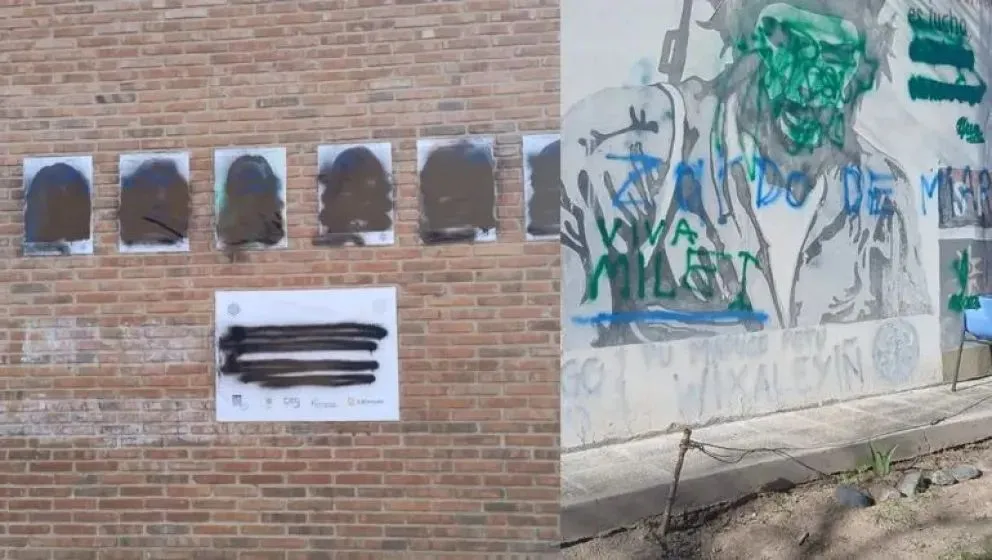 Murales y espacios conmemorativos sufrieron intervenciones y daños / imagen gentileza
