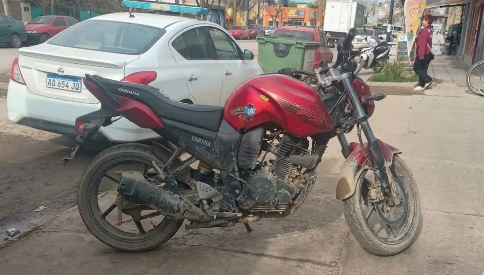 La Yamaha había sido robada en Centenario en 2015. Foto: gentileza.