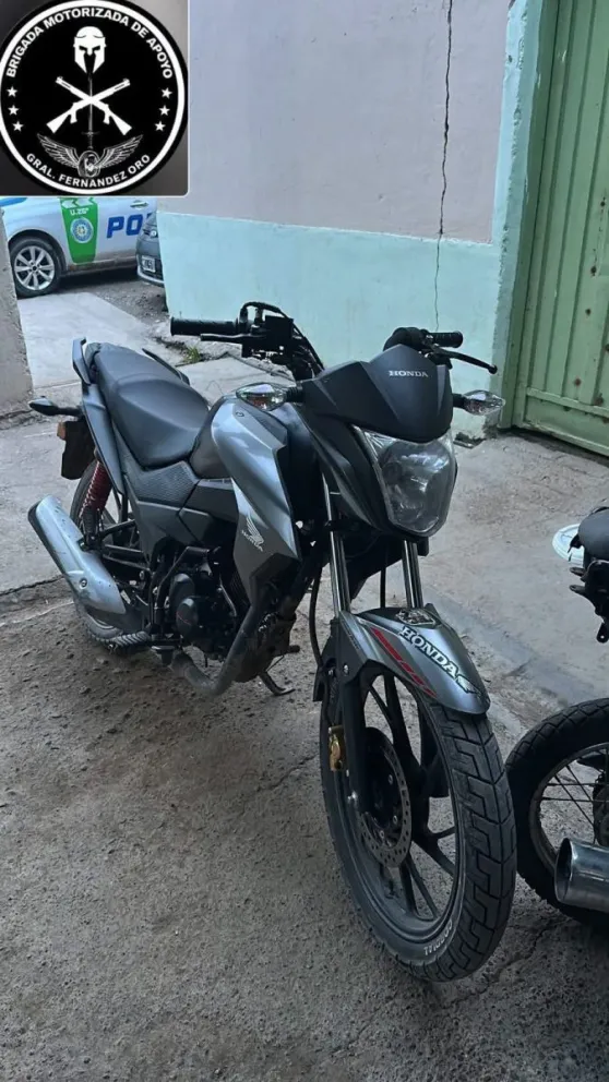 La Honda Twister fue recuperada en Fernández Oro / imagen gentileza