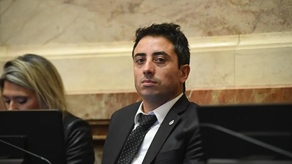 El senador por La Libertad Avanza, Enzo Fullone.