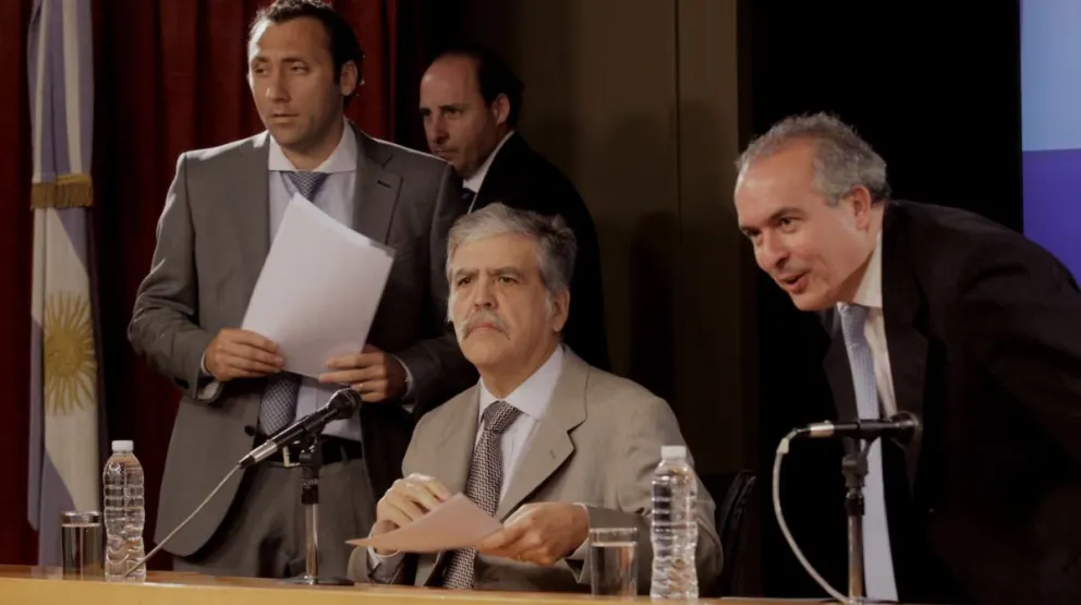 Julio De Vido y José López cuando ejercían como funcionarios.