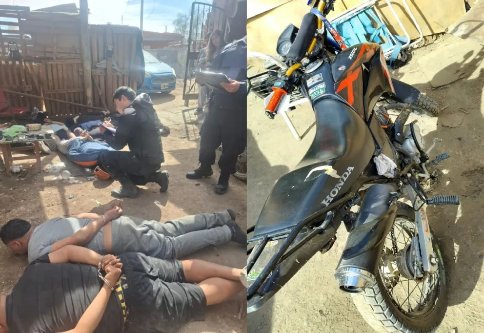 Como resultado general del operativo, nueve hombres fueron demorados. Foto gentileza Policía de Río Negro