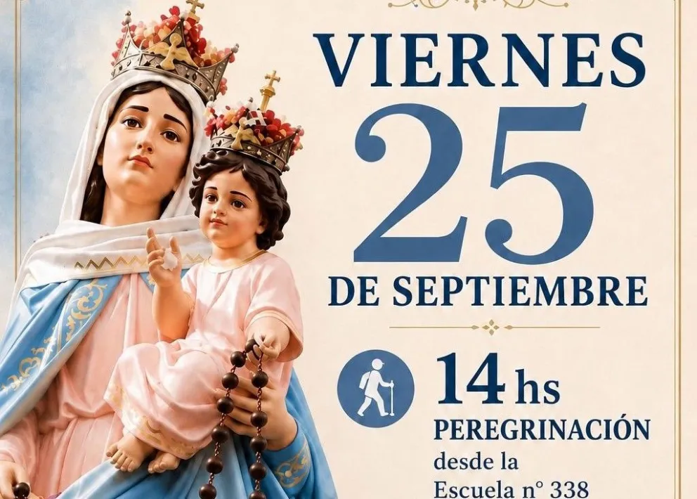 La comunidad católica de Cipolletti convocó a los fieles a participar del día de la Virgen del Rosario. Foto: gentileza.