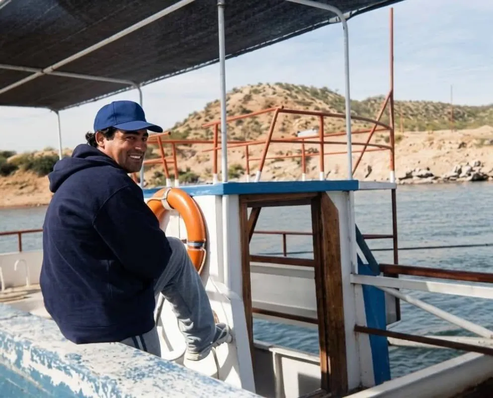 Neco” o simplemente “Iván”, uno de los históricos balseros de la Isla Jordán. Foto gentileza