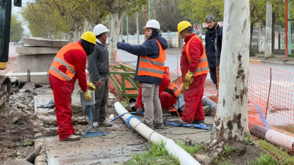 La renovación del colector cloacal de calle Naciones Unidas avanza por etapas en la zona norte/ imagen gentileza